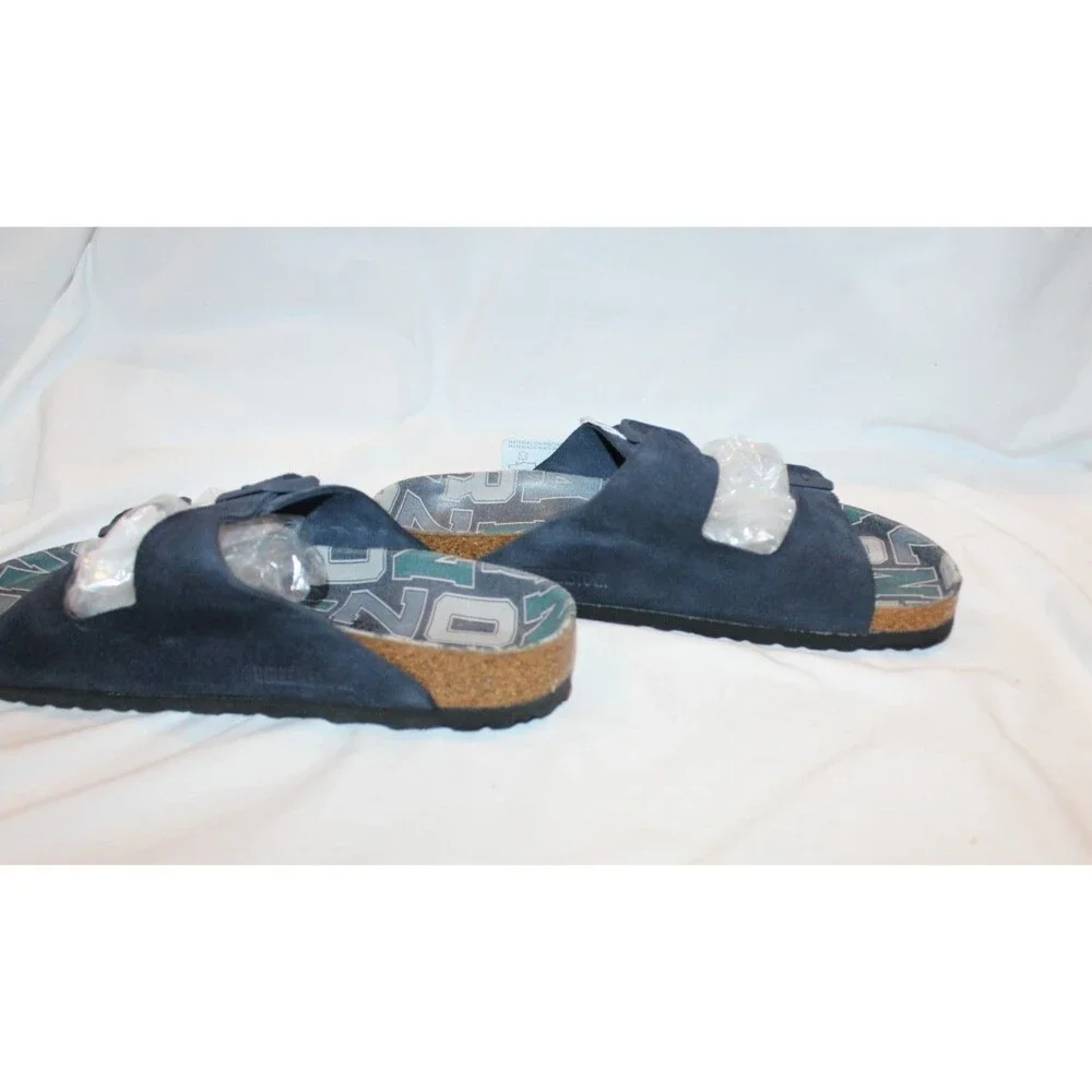BIRKENSTOCK MEN'S ARIZONA BS VARSITY LEATHER SANDALS BLUE NEW US 9 EU 42 REG